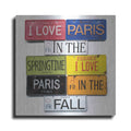 Luxe Metal Art 'I Love Paris' by Gregory Constantine, Metal Wall Art