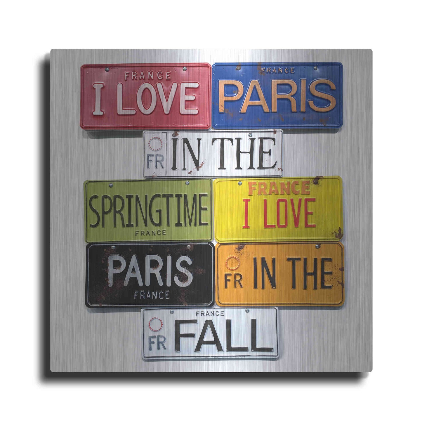 Luxe Metal Art 'I Love Paris' by Gregory Constantine, Metal Wall Art