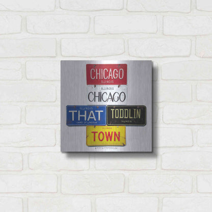 Luxe Metal Art 'Chicago' by Gregory Constantine, Metal Wall Art,12x12