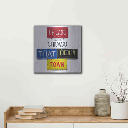 Luxe Metal Art 'Chicago' by Gregory Constantine, Metal Wall Art,12x12