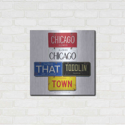Luxe Metal Art 'Chicago' by Gregory Constantine, Metal Wall Art,24x24