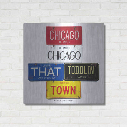 Luxe Metal Art 'Chicago' by Gregory Constantine, Metal Wall Art,36x36