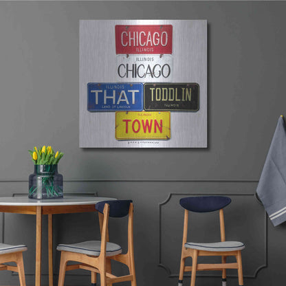 Luxe Metal Art 'Chicago' by Gregory Constantine, Metal Wall Art,36x36