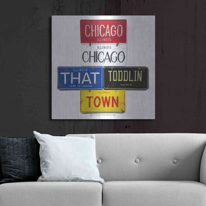 Luxe Metal Art 'Chicago' by Gregory Constantine, Metal Wall Art,36x36