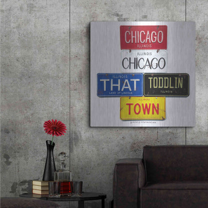 Luxe Metal Art 'Chicago' by Gregory Constantine, Metal Wall Art,36x36