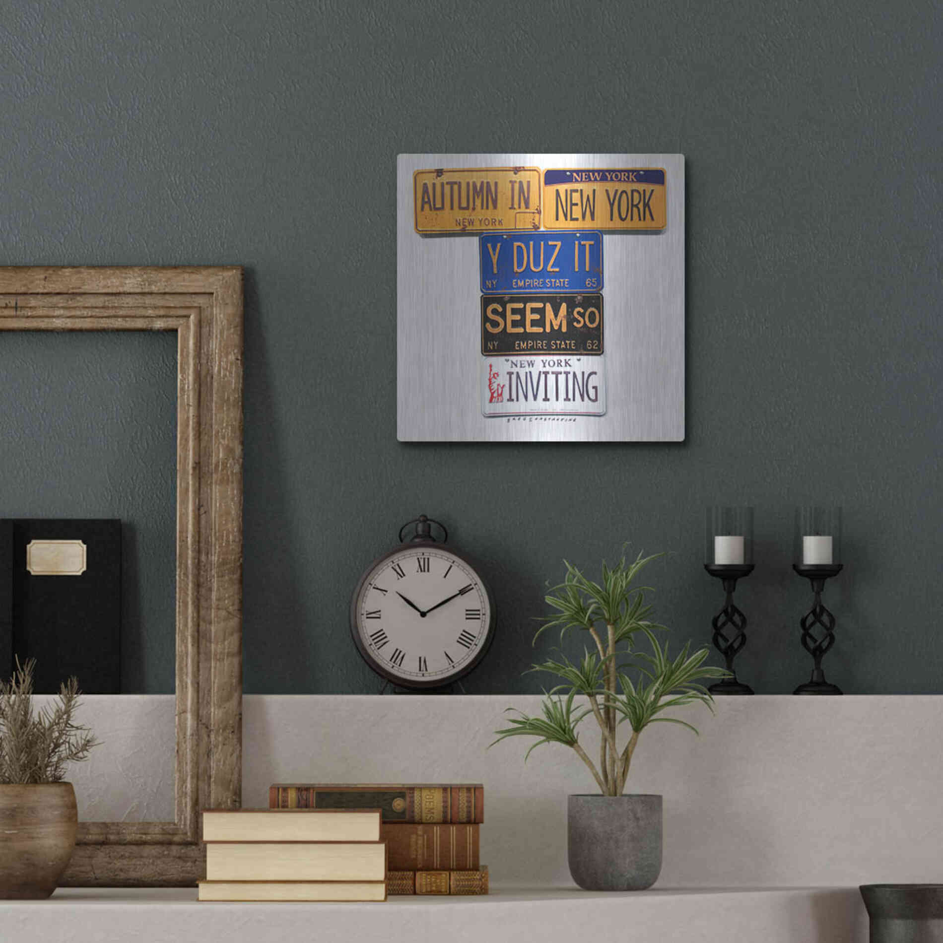 Luxe Metal Art 'Autumn In NY' by Gregory Constantine, Metal Wall Art,12x12