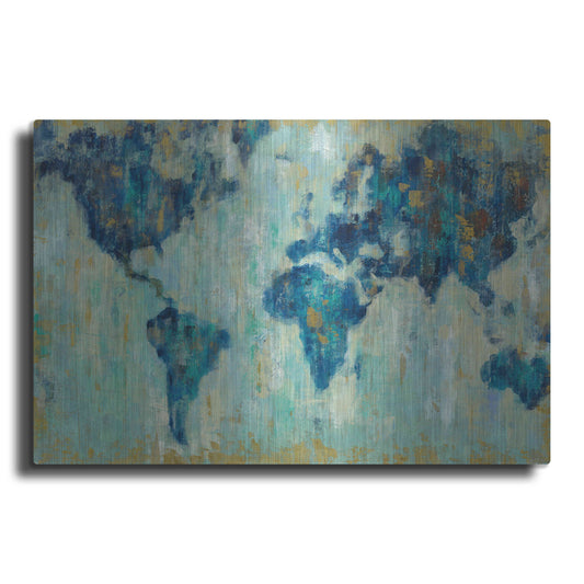 'Map Of The World' by Silvia Vassileva, Metal Wall Art