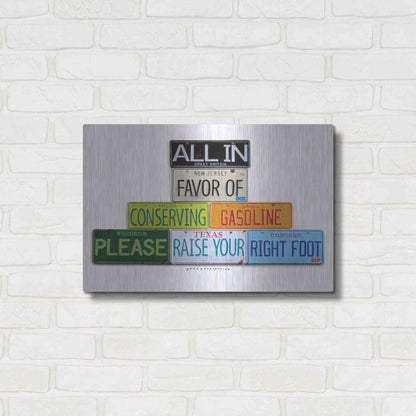 Luxe Metal Art 'Your Right Foot' by Gregory Constantine, Metal Wall Art,24x16