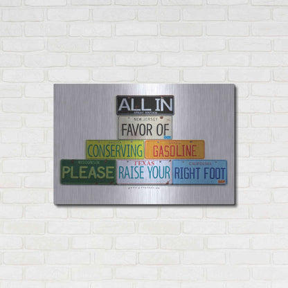 Luxe Metal Art 'Your Right Foot' by Gregory Constantine, Metal Wall Art,36x24