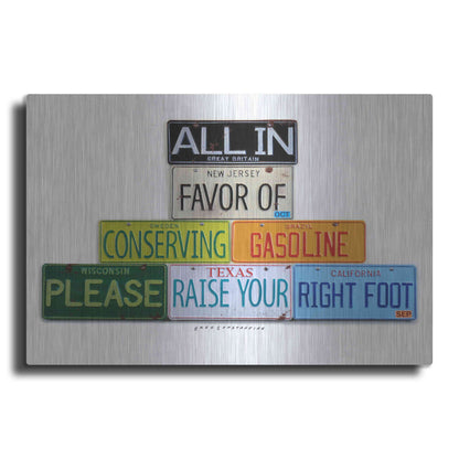 Luxe Metal Art 'Your Right Foot' by Gregory Constantine, Metal Wall Art