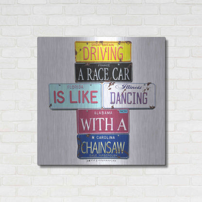 Luxe Metal Art 'Yarborough Dancing Chainsaw' by Gregory Constantine, Metal Wall Art,36x36