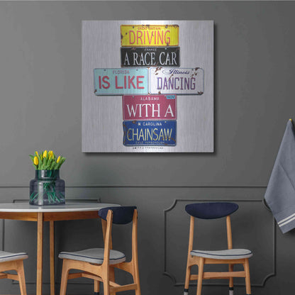 Luxe Metal Art 'Yarborough Dancing Chainsaw' by Gregory Constantine, Metal Wall Art,36x36