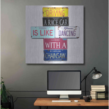 Luxe Metal Art 'Yarborough Dancing Chainsaw' by Gregory Constantine, Metal Wall Art,36x36