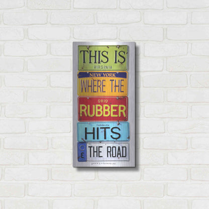 Luxe Metal Art 'Rubber Hits The Road' by Gregory Constantine, Metal Wall Art,12x24