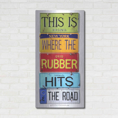 Luxe Metal Art 'Rubber Hits The Road' by Gregory Constantine, Metal Wall Art,24x48