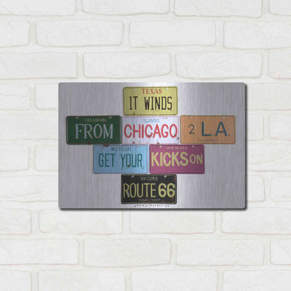 Luxe Metal Art 'Route 66' by Gregory Constantine, Metal Wall Art,16x12