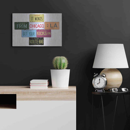 Luxe Metal Art 'Route 66' by Gregory Constantine, Metal Wall Art,24x16
