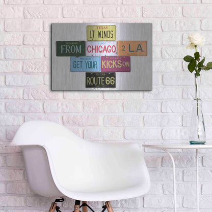 Luxe Metal Art 'Route 66' by Gregory Constantine, Metal Wall Art,24x16