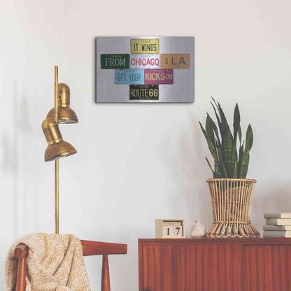 Luxe Metal Art 'Route 66' by Gregory Constantine, Metal Wall Art,24x16