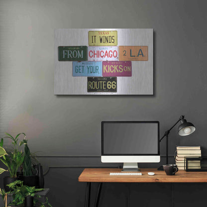 Luxe Metal Art 'Route 66' by Gregory Constantine, Metal Wall Art,36x24