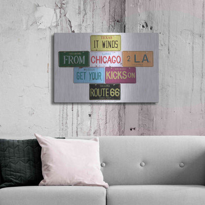 Luxe Metal Art 'Route 66' by Gregory Constantine, Metal Wall Art,36x24