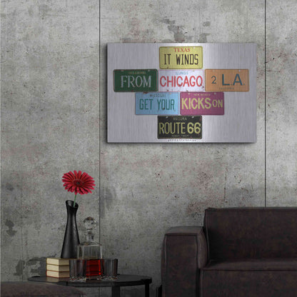 Luxe Metal Art 'Route 66' by Gregory Constantine, Metal Wall Art,36x24