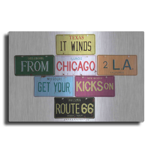 Luxe Metal Art 'Route 66' by Gregory Constantine, Metal Wall Art