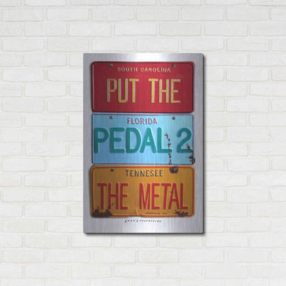 Luxe Metal Art 'Pedal 2 The Metal' by Gregory Constantine, Metal Wall Art,24x36