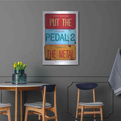 Luxe Metal Art 'Pedal 2 The Metal' by Gregory Constantine, Metal Wall Art,24x36