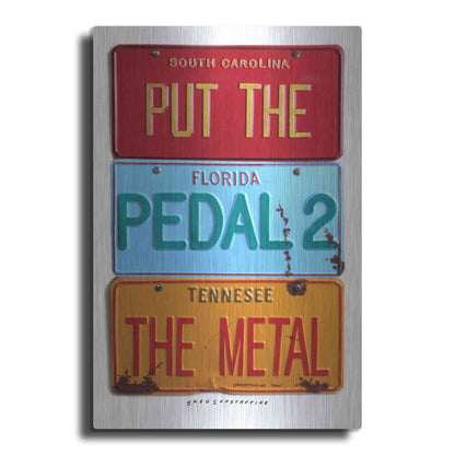 Luxe Metal Art 'Pedal 2 The Metal' by Gregory Constantine, Metal Wall Art