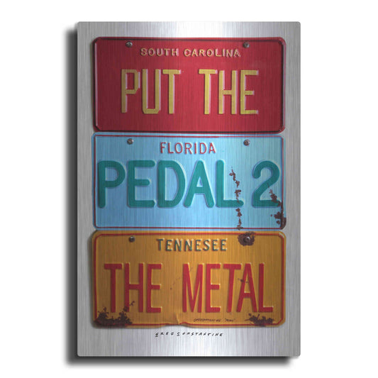 Luxe Metal Art 'Pedal 2 The Metal' by Gregory Constantine, Metal Wall Art
