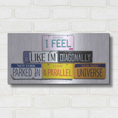 Luxe Metal Art 'Parallel Universe' by Gregory Constantine, Metal Wall Art,24x12