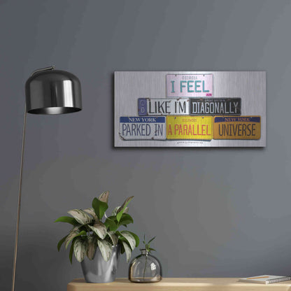 Luxe Metal Art 'Parallel Universe' by Gregory Constantine, Metal Wall Art,24x12