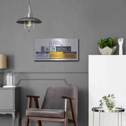 Luxe Metal Art 'Parallel Universe' by Gregory Constantine, Metal Wall Art,24x12