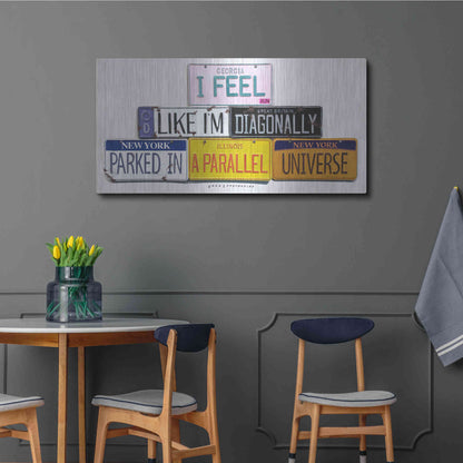 Luxe Metal Art 'Parallel Universe' by Gregory Constantine, Metal Wall Art,48x24
