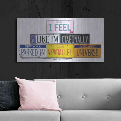 Luxe Metal Art 'Parallel Universe' by Gregory Constantine, Metal Wall Art,48x24