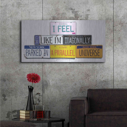 Luxe Metal Art 'Parallel Universe' by Gregory Constantine, Metal Wall Art,48x24