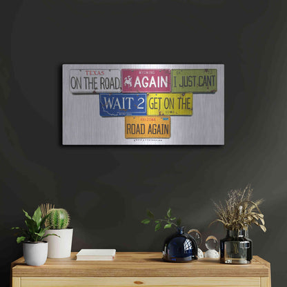 Luxe Metal Art 'On The Road Again' by Gregory Constantine, Metal Wall Art,24x12