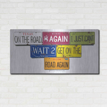 Luxe Metal Art 'On The Road Again' by Gregory Constantine, Metal Wall Art,48x24