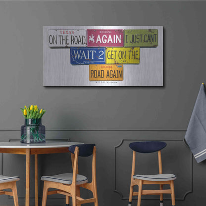 Luxe Metal Art 'On The Road Again' by Gregory Constantine, Metal Wall Art,48x24