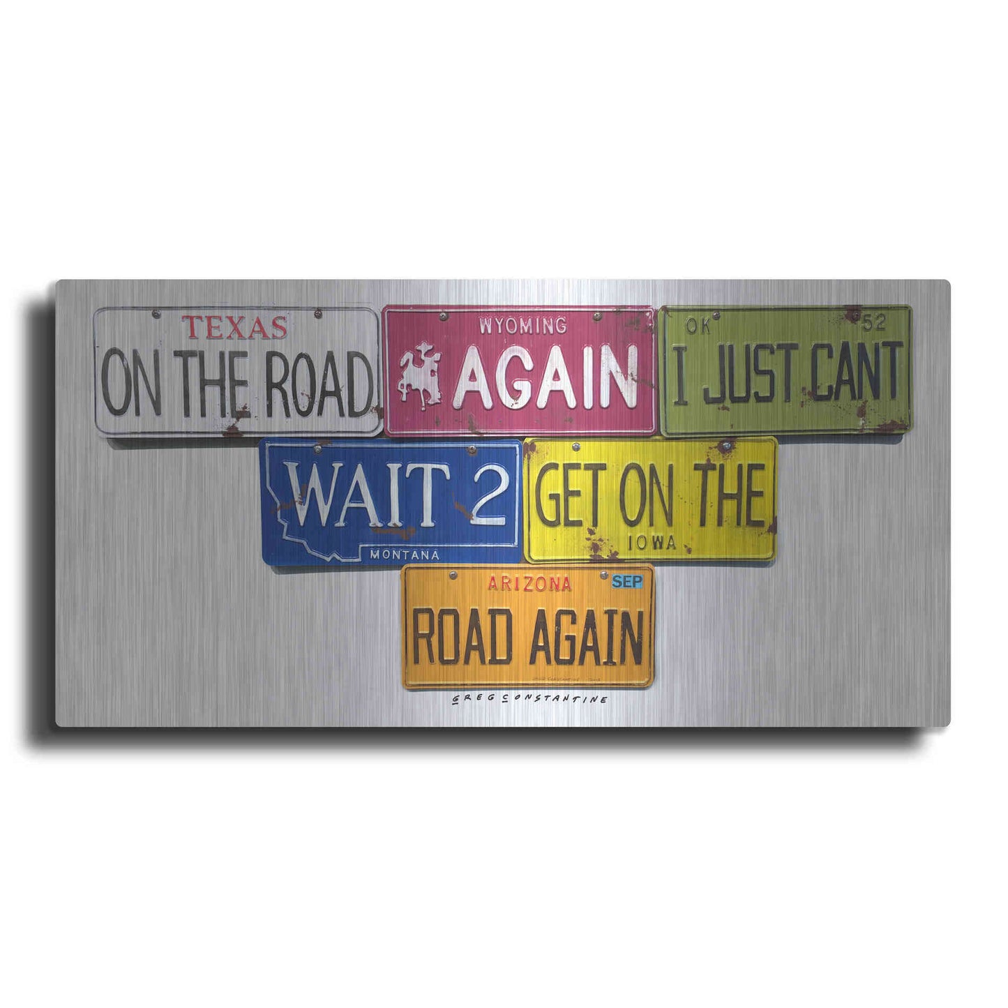 Luxe Metal Art 'On The Road Again' by Gregory Constantine, Metal Wall Art