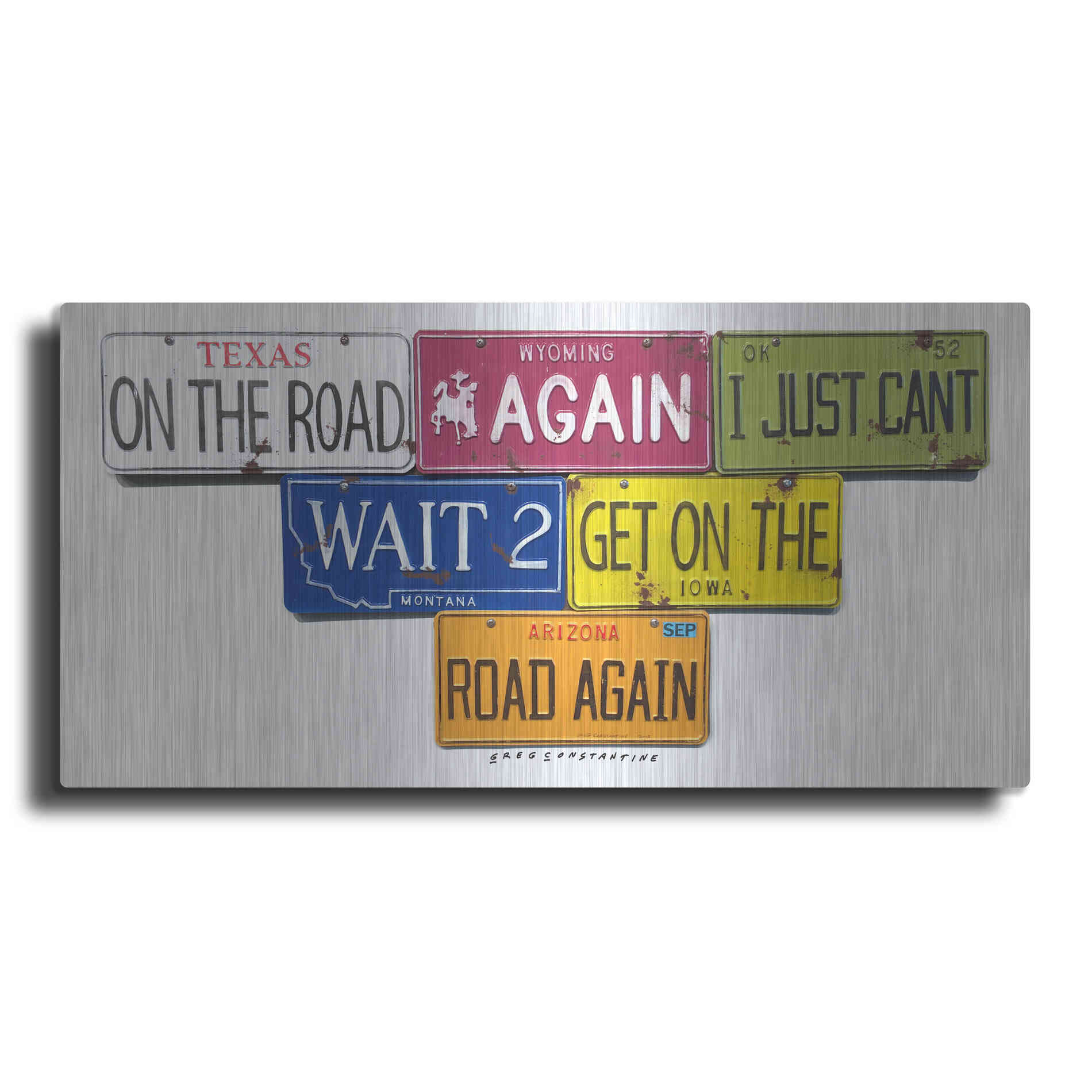 Luxe Metal Art 'On The Road Again' by Gregory Constantine, Metal Wall Art