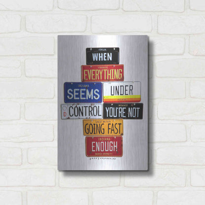 Luxe Metal Art 'Not Fast Enough' by Gregory Constantine, Metal Wall Art,12x16