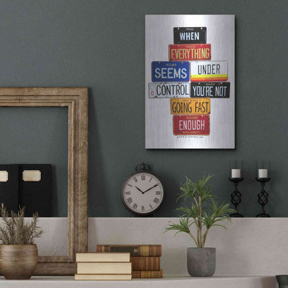 Luxe Metal Art 'Not Fast Enough' by Gregory Constantine, Metal Wall Art,12x16