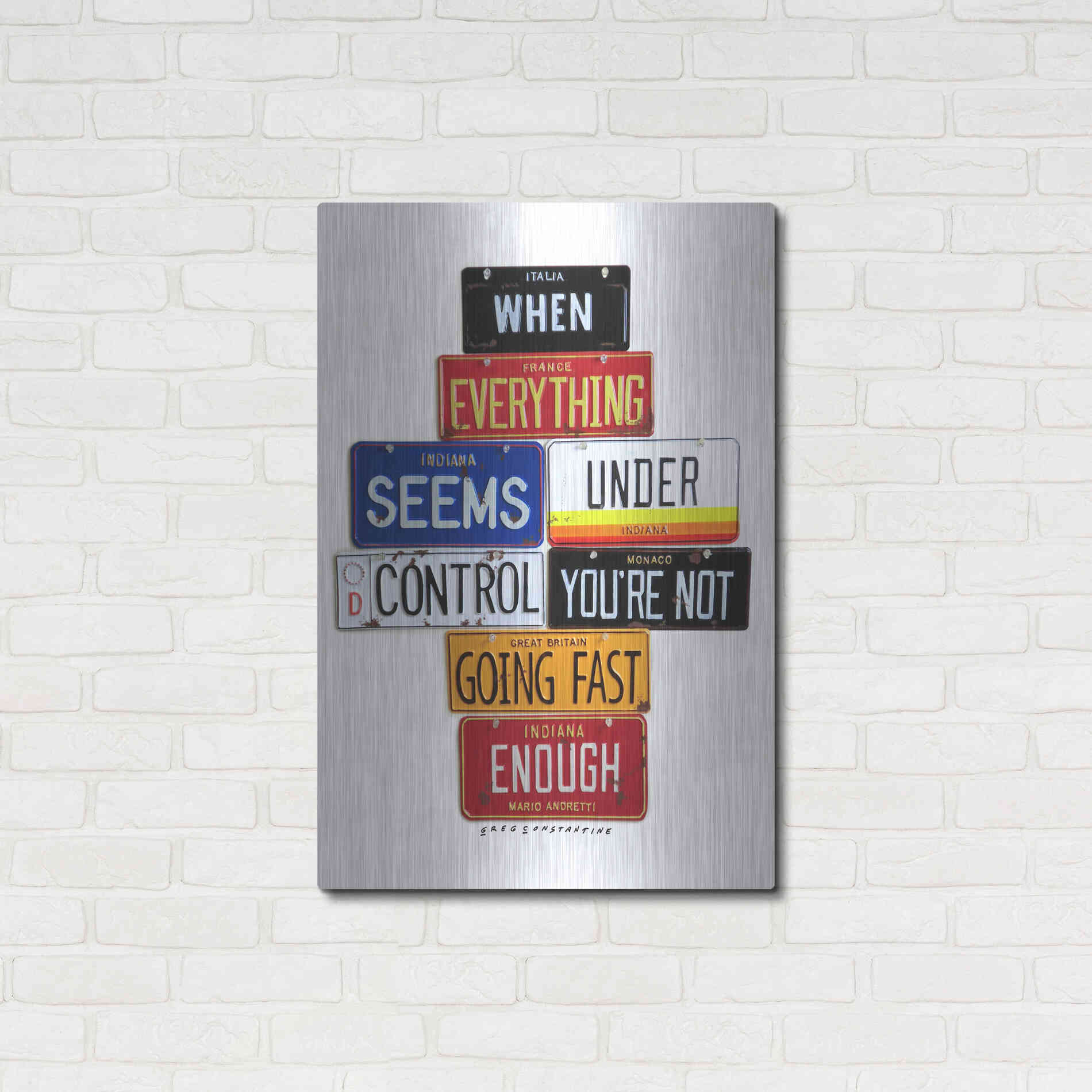 Luxe Metal Art 'Not Fast Enough' by Gregory Constantine, Metal Wall Art,24x36