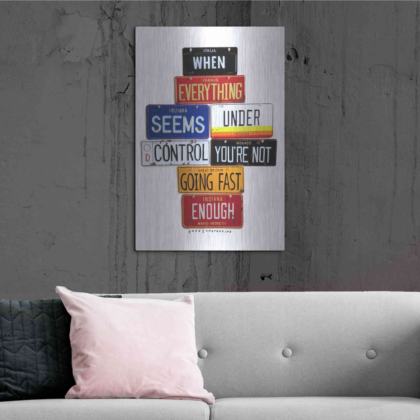 Luxe Metal Art 'Not Fast Enough' by Gregory Constantine, Metal Wall Art,24x36