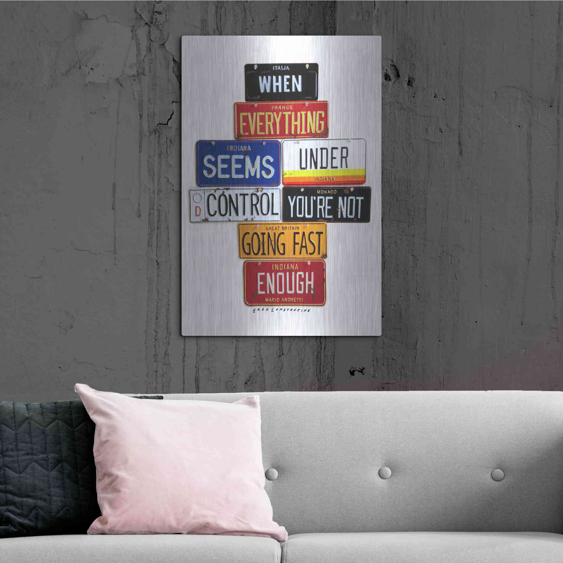 Luxe Metal Art 'Not Fast Enough' by Gregory Constantine, Metal Wall Art,24x36