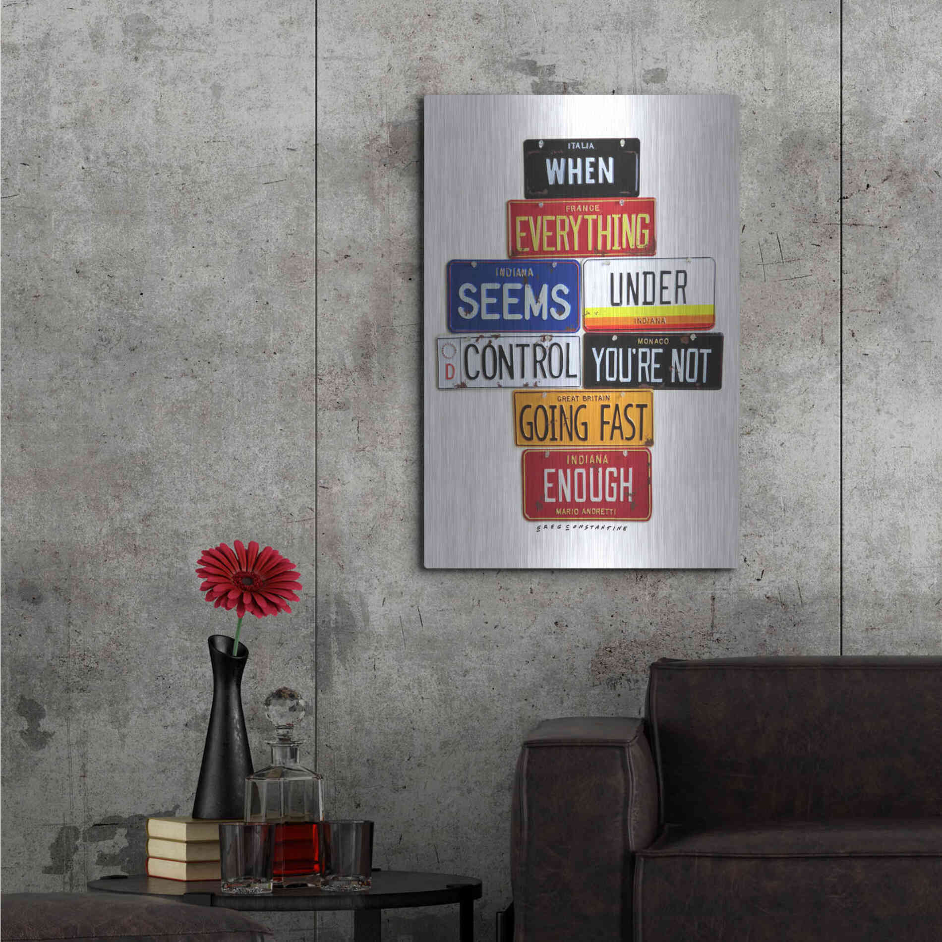 Luxe Metal Art 'Not Fast Enough' by Gregory Constantine, Metal Wall Art,24x36