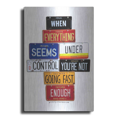 Luxe Metal Art 'Not Fast Enough' by Gregory Constantine, Metal Wall Art