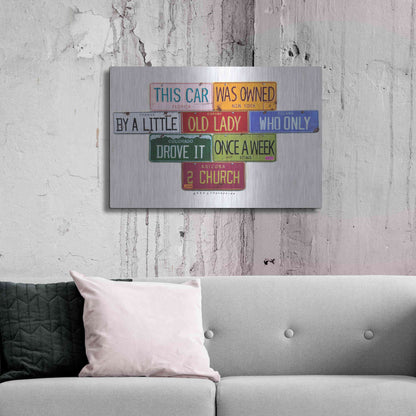 Luxe Metal Art 'Little Old Lady' by Gregory Constantine, Metal Wall Art,36x24
